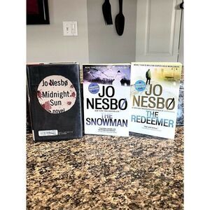 Jo Nesbo Book Lot Snowman Redeemer Midnight Sun Thriller Fic Harry Hole Bundle